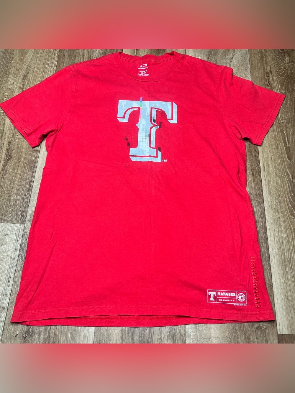 MLB Oakley Texas Rangers T-Shirt Mens Size XL Red